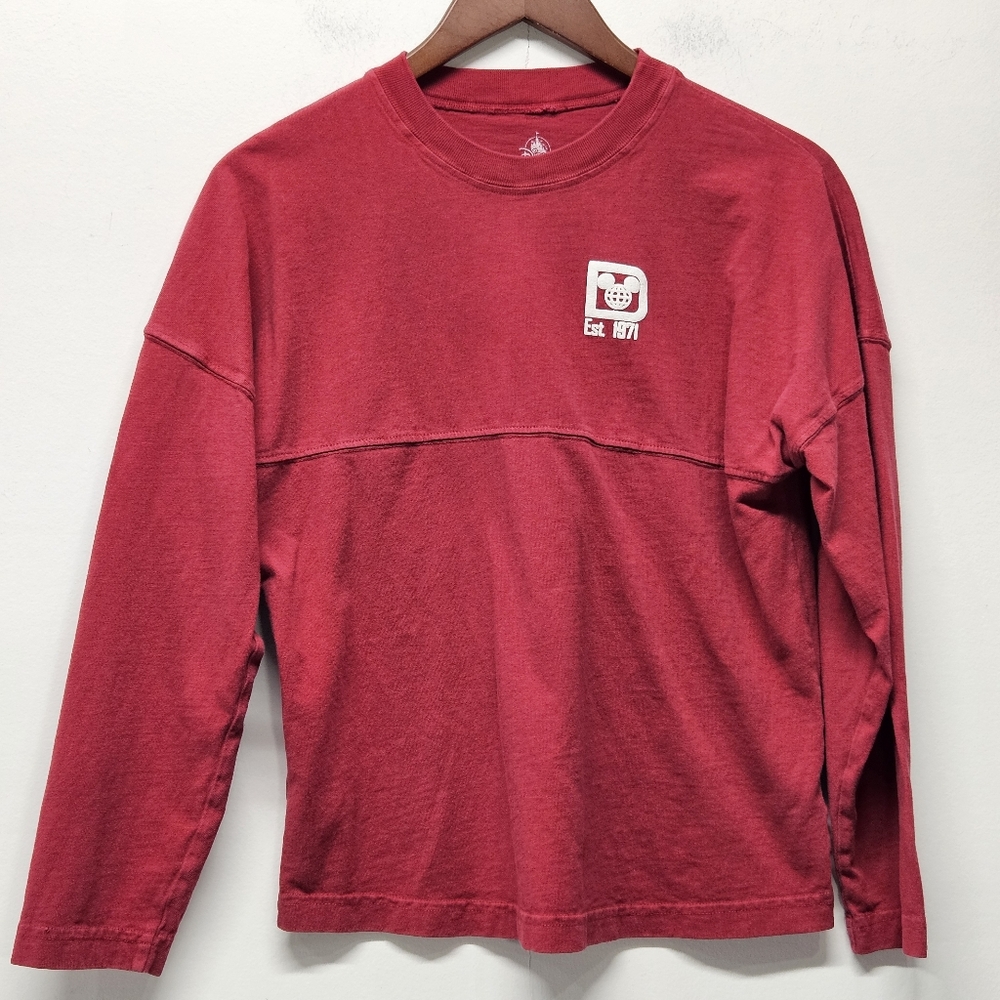 Walt Disney World Spirit Jersey Large Cotton Drop Shoulder Long Sleeve Boxy Boho